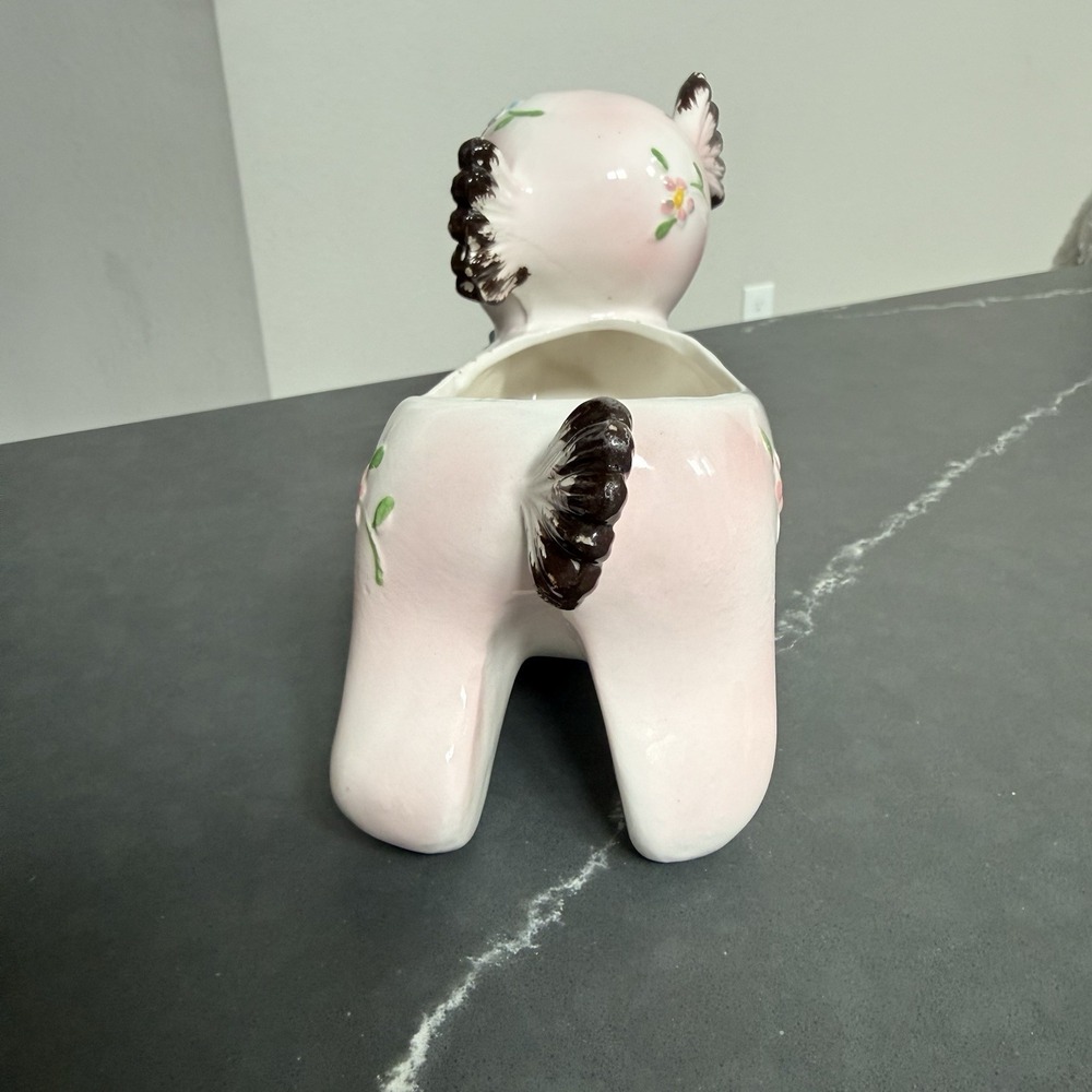 Vintage Inarco Puppy Dog Ceramic Planter Kitsch 5x7" - Picture 4 of 10